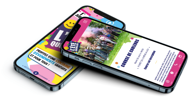 Mockup alternatif du site au format mobile de l'été quevillais